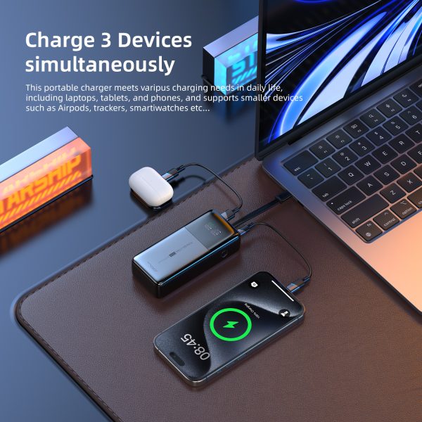 پاوربانک Power Cube Pro با نمایشگر دیجیتال | ظرفیت 20000mAh | شارژ سریع 100W - تصویر 5