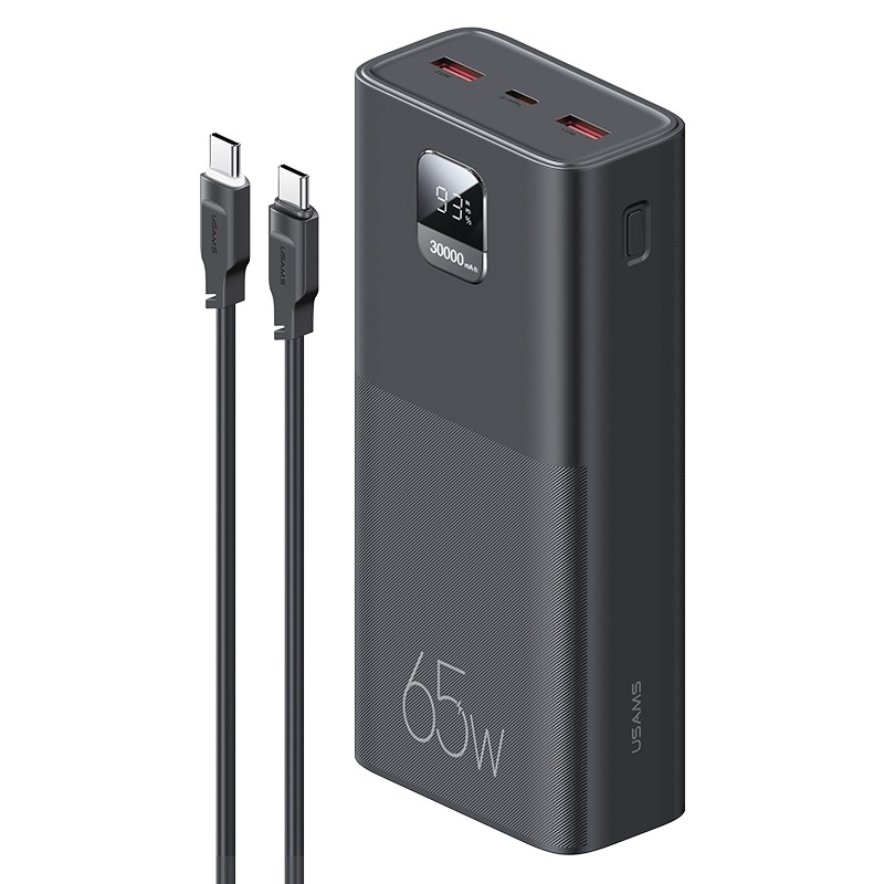 پاوربانک USAMS  ظرفیت 30000mAh با شارژ سریع 65 وات