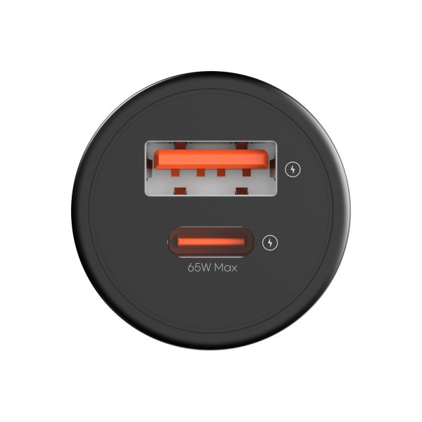 شارژر فندکی سریع Vyvylabs Round Dot 65W – دو پورت (Type-C و USB-A) - تصویر 3