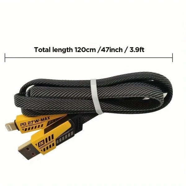 کابل شارژ و انتقال داده ۴ در ۱ مدل FlatFlex 65W با طراحی تخت و اتصالات مقاوم - تصویر 6