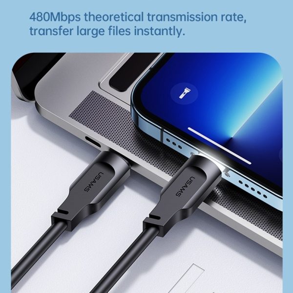 کابل شارژ سریع تایپ C به لایتنینگ مدل SkinCharge 20W با نشانگر نوری - تصویر 2
