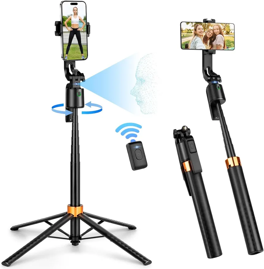 سه‌پایه هوشمند چرخشی ۳۶۰ درجه با تشخیص چهره و کنترل حرکتی مدل SmartTrack Pro