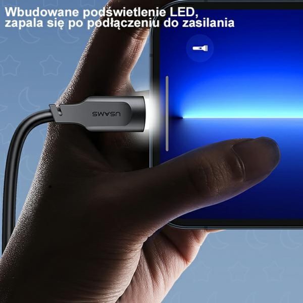 کابل شارژ و انتقال داده ۱۰۰ وات تایپ C مدل PowerCore 1.2m با چراغ نشانگر - تصویر 3